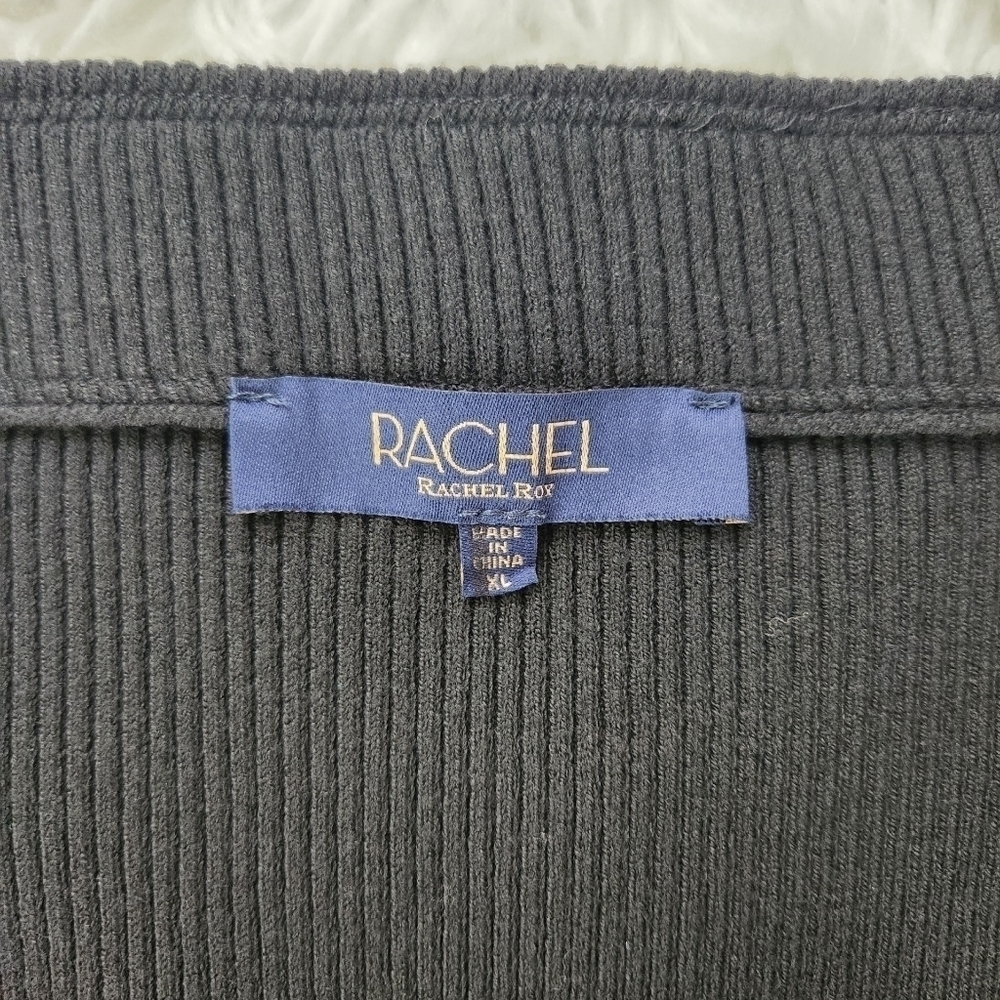 Rachel Zoe Black Ribbed Sweater Midi Skirt. Size XL. New. - Picture 7 of 8